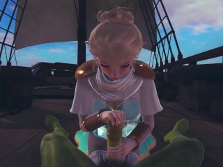 Cute elf jerking off orc cock pov