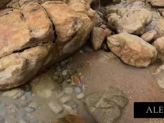 Rock Climbing Leads To Naughty Public WankWith People Watching