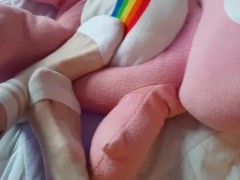 Pissing on my feet and teddy bear