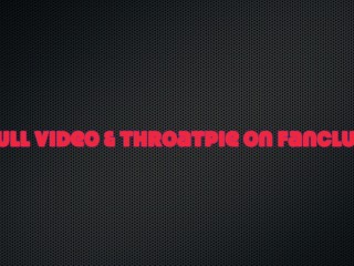 Bombshell Ruby Red Cat Girl in Thigh Highs and_Lipstick Gives Sloppy Cum Covered DeepthroatBlowjob