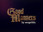 Preview 1 of Good Manners - 3D Animated Futa Comics