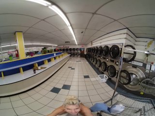 VR BANGERS Petite Teen Kiara ColeGets Caught_Naked In Public Laundry VR Porn