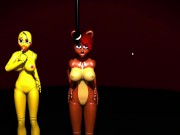 Preview 2 of Fuck Nights At Fredrika's Day three, 3 animatronic girls