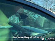 Preview 1 of Public sex! She took a dick in her mouth in the car and swallowed the cum!