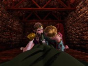 Preview 1 of Zelda encouraging Femboy Link to take Monster Cock in his Ass | 3D Hentai Animation