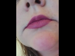 Extreme closeup smoking 