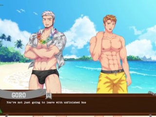 Yoshi sucks off Goro on the beach and gets fucked - Camp Buddy: Scoutmaster Season