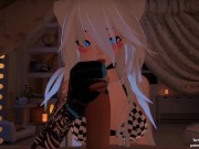 Preview 2 of Horny Catgirl pet takes care of your morning wood~ | JOI POV VRChat ERP