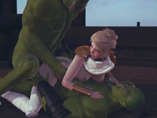 Two Orcs Staged a Double Penetration into a Cute Elf