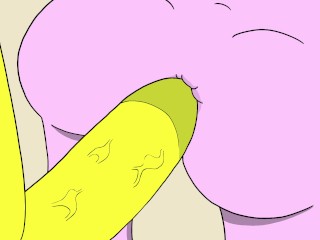 Princess Bubblegum Geneukt in De Kont Door Een Bananenwacht