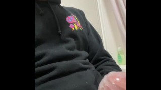 Using my clear toy with Cumshot inside