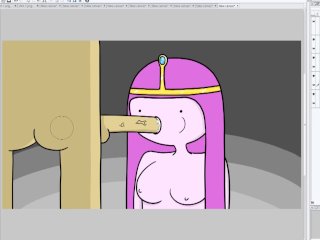 princess bubblegum, blowjob, parody, drawing