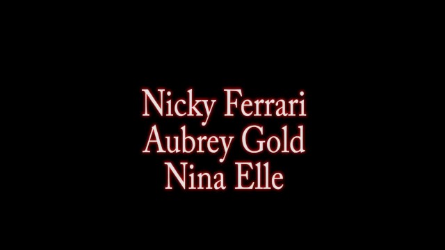 Finger Fuckers Nina Elle and Nicky Ferrari Bang Aubrey Gold!