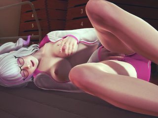 Schoolgirl masturbates in the gym