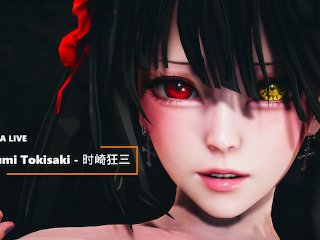 kurumi tokisaki, date a live, cumshot, 3d animation
