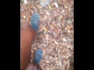 Risky outdoor public nudity