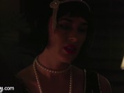 Preview 3 of GIRLSWAY - Vintage Ladies Gets Wild In Front Of Everyone On The Bar Of The Speakeasy