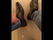 Preview 1 of Feet fetish playing and having fun alone at work