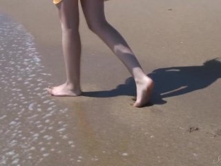 Gorgeous Teen Agnes Bathes Her BeautifulNaked Body In The Ocean!