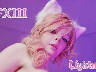 Cute nude cosplay girl in tik-tok. Lightning Final Fantasy