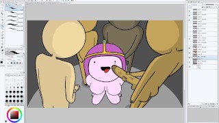 Disegno Adventure Time Porno - Principessa Gomma da masticare Bukkake (Speed-Paint)