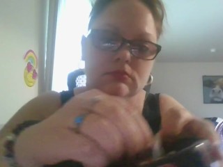 Much Needed after Work Smoke for Brunette Secretary!!!