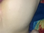 Preview 5 of Long John dildo and my cock in her gaping pussy