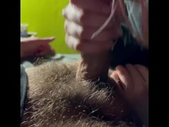 Video sloppy toppy from a bitch with pink hair - cum in mouth