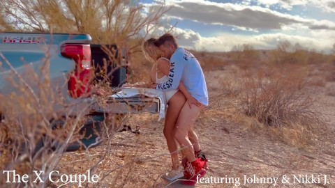 Hot Married Couple, Johnny & Nikki J Outdoor Desert Passionate Fuck (FULL)