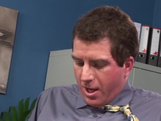 Sexy brunette MILF gets her pussy pounded in the office