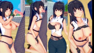 [Хентай-игра Коикацу! ] Займитесь сексом с Большие сиськи Arifureta shokugyou Shizuku Yaegashi.3DCG