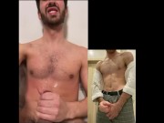 Preview 6 of ITALIAN 20 years old 9 inches Dick CUMSHOTS COMPILATION FACE REVEALED