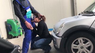 I Take The Car To The Mechanic But I Give Him A Deep Throated Flawless Blowjob In Return