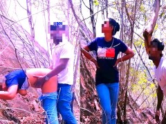 Risky Quick Public Sex in Jangal with big tits girlfriend