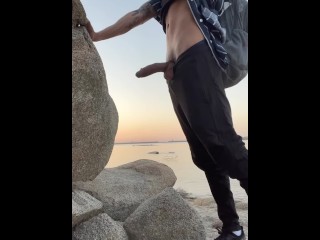 Caught Jerking at the Beach