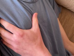 Video My slutty stepsister let me cum on her teen tits, tender handjob