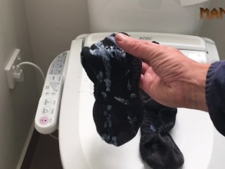 厚实的工作袜 - 花了一天的时间浸泡在精液中 - 暨脚袜系列 - MANLYFOOT 💦 🦶