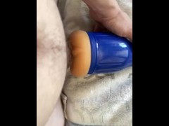 Flashlight grip cock