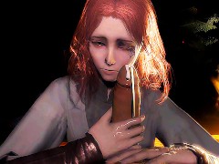 RANNI THE WITCH LOVES MILKING THE PLAYERS STIFF COCK, BUT RANNI IS SAD, BECAUSE SHE FIENDS FOR CUM