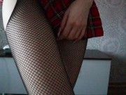 Preview 1 of FUCKED MY PUSSY IN MINI SKIRT AND CUM ON ASS. BIG HARD COCK IN PUSSY