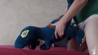 Dinossauro azul t-ex diversão # 14
