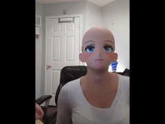 Betty & Miki Pt3! Female masked Betty unmasks and masks in her anime girl mask Miki! Kigurumi mask!