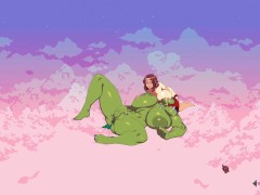 Furry game Cloud Meadow Ogre girl with huge boobs