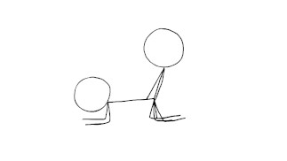 Стикмен вонзает свою жесткую палку в Стиквумен