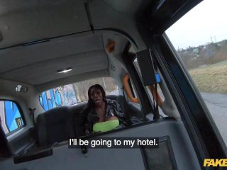 Fake Taxi - Ebony Mystique gets her big black tits and ass out for a backseat fuck screenshot number 1