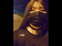 伪娘 // 大奶烧鸡在天桥上露出，真空奶子一抖一抖的太烧了🥵 - Screenshot 1 of 16 - Masturbate