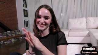 Handjob girlfriend rubbing clit before jerking off pov bf