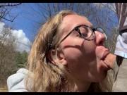 Preview 1 of Perfect Little Slutty Sarah Loves Sucking Cock in Public Places