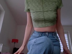 Video 💚Bottom View. Girl Masturbates And Cums.