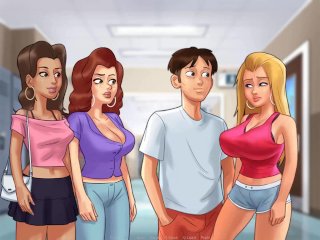 hot girls, big boobs, cartoon, hot blonde girl